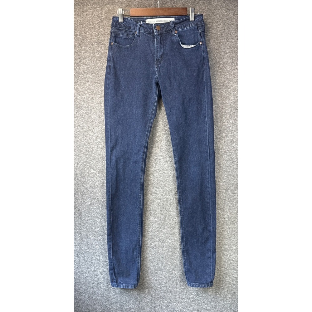Barbell Apparel Slim Athletic Fit Jeans Women 27x34 L Blue Stretch Preppy A004